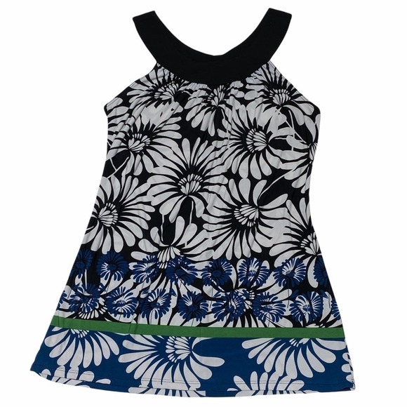 SOULMATES Multicolored Floral Print Sleeveless High Neck Tunic Blouse Medium - Picture 5 of 11